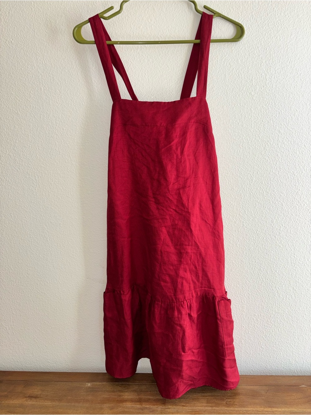 Viscose-Linen Flounce-Hem Mini Dress size M - Picture 4 of 7